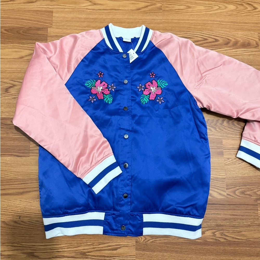 Disney Lilo & Stitch Blue & Pink Womens Souvenir Jacket